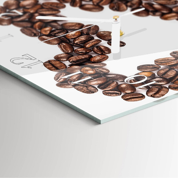 Reloj cuadrado Granos de café