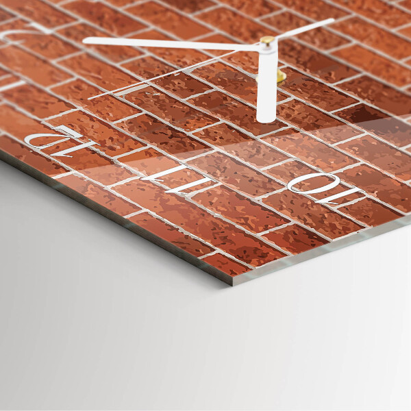Reloj cuadrado Muro de ladrillo