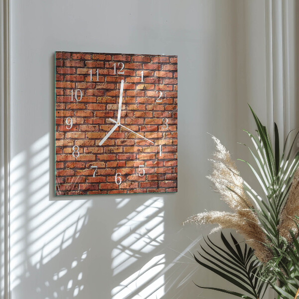 Reloj cuadrado Muro de ladrillo