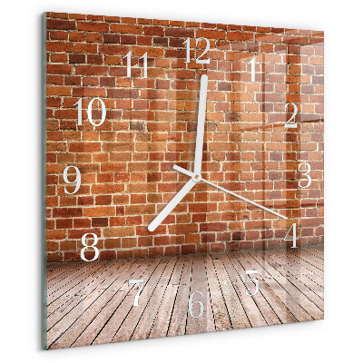Reloj cuadrado Muro de ladrillo