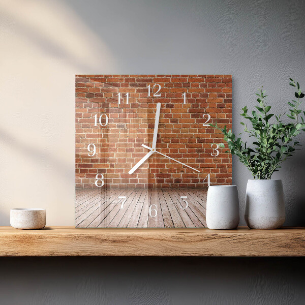 Reloj cuadrado Muro de ladrillo