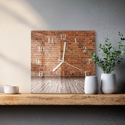 Reloj cuadrado Muro de ladrillo