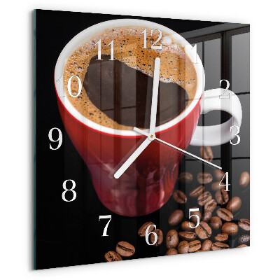 Reloj cuadrado Taza de café
