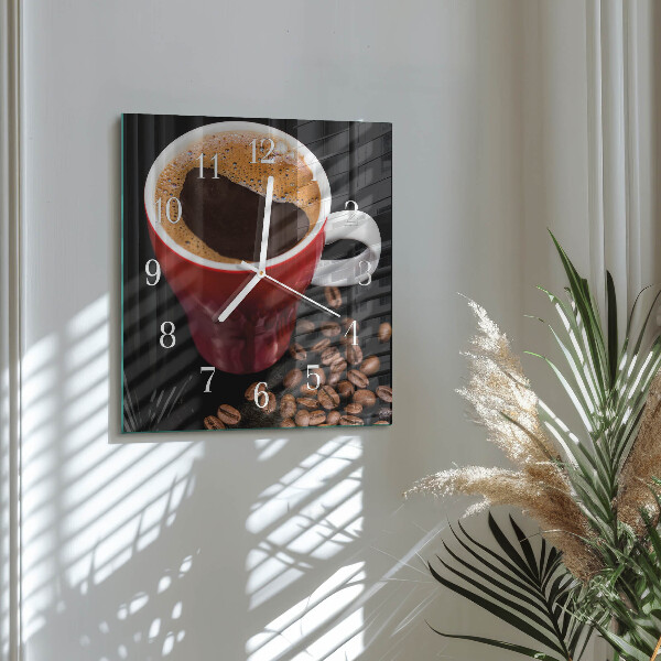Reloj cuadrado Taza de café