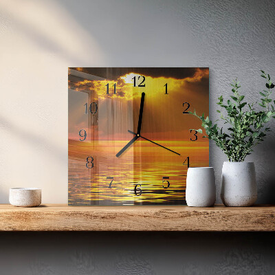 Reloj de vidrio Atardecer