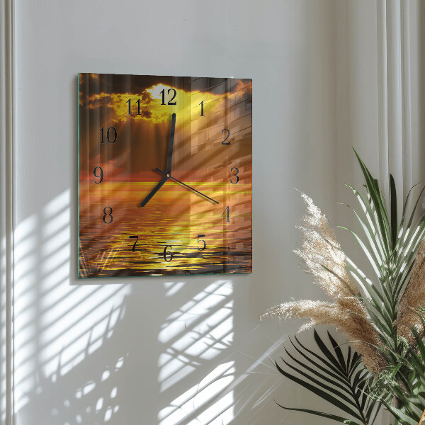 Reloj de vidrio Atardecer