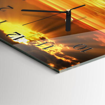 Reloj de vidrio Atardecer