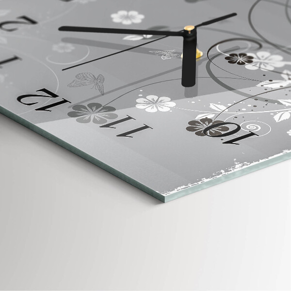 Reloj de vidrio Flores