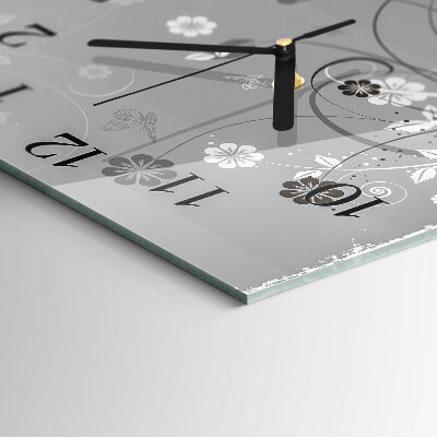 Reloj de vidrio Flores
