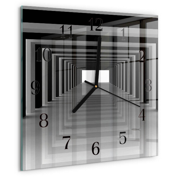 Reloj de vidrio Túnel 3D