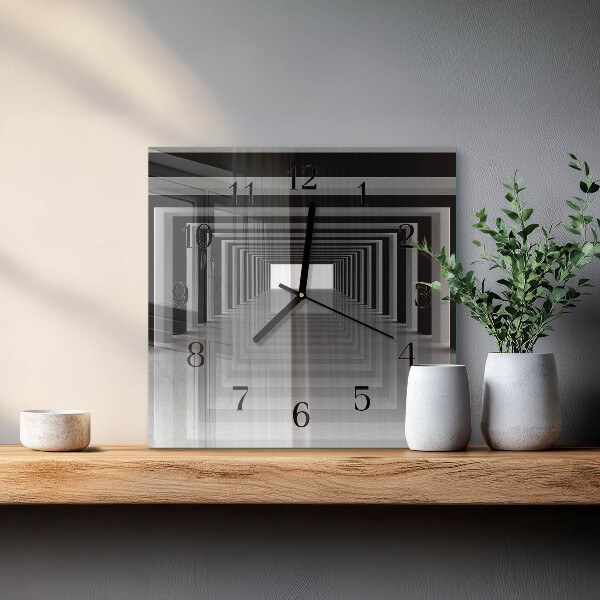 Reloj de vidrio Túnel 3D