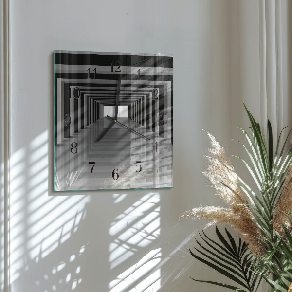 Reloj de vidrio Túnel 3D
