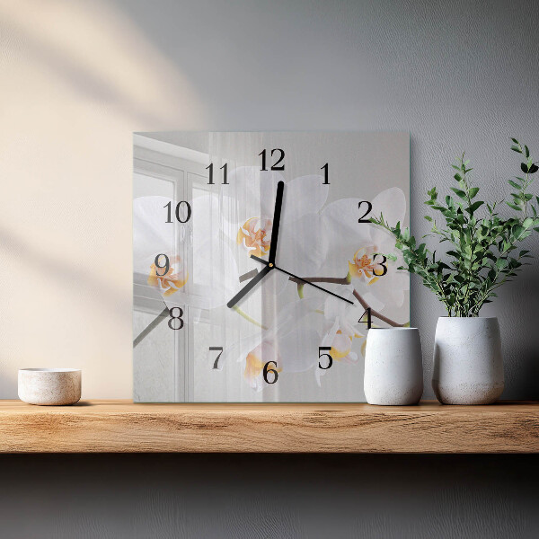 Reloj de vidrio Orquídea