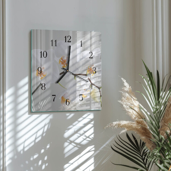 Reloj de vidrio Orquídea