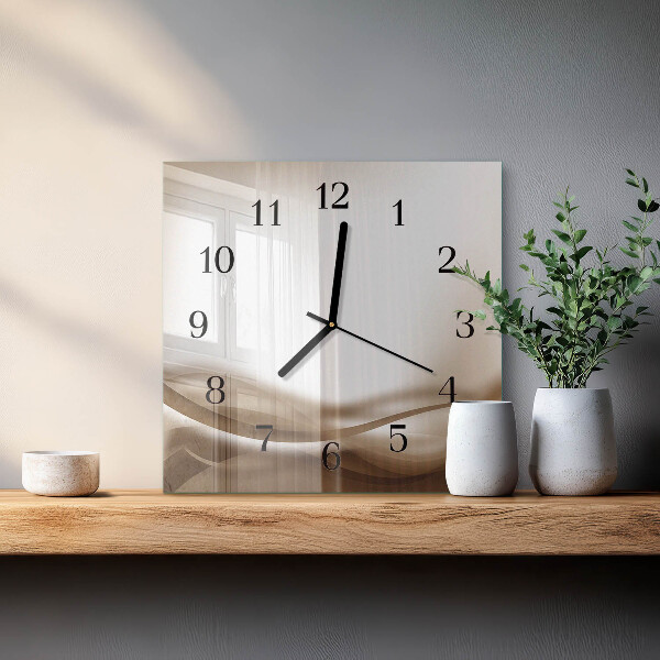 Reloj de vidrio Líneas abstractas