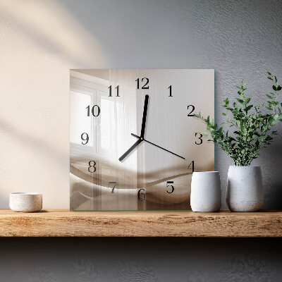Reloj de vidrio Líneas abstractas