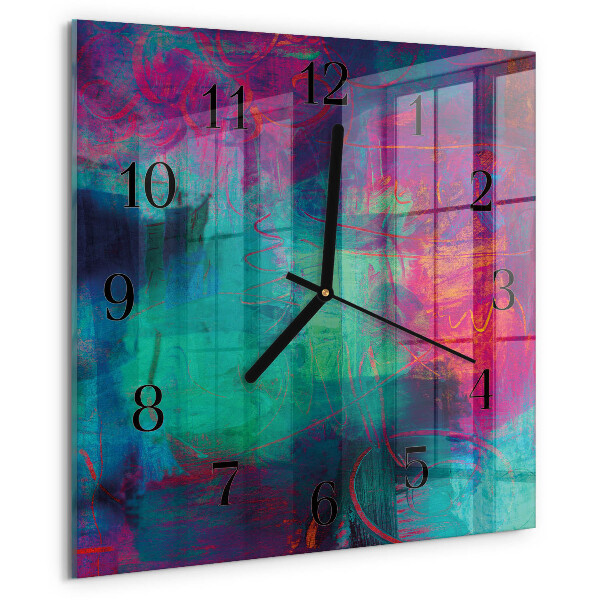 Reloj de vidrio Pintura colorida