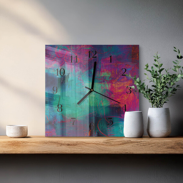 Reloj de vidrio Pintura colorida