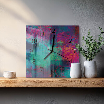Reloj de vidrio Pintura colorida