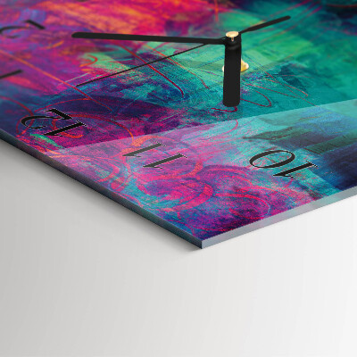 Reloj de vidrio Pintura colorida