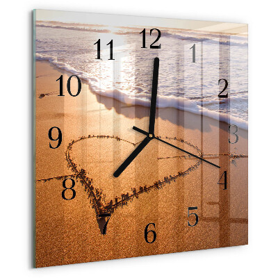 Reloj de vidrio Corazón de la playa