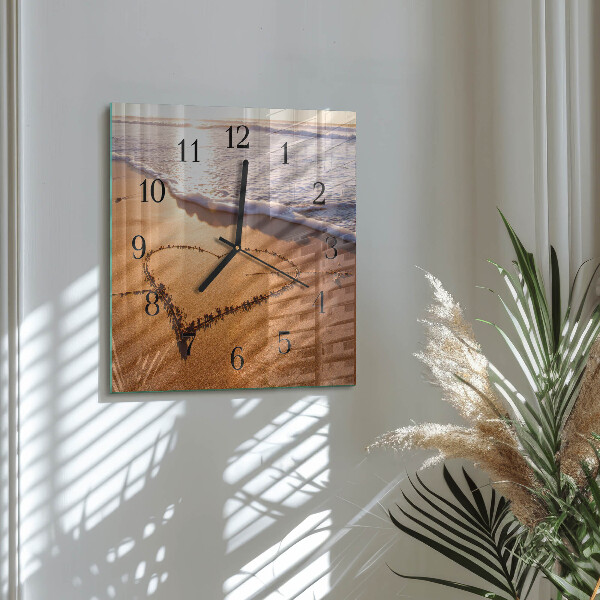 Reloj de vidrio Corazón de la playa