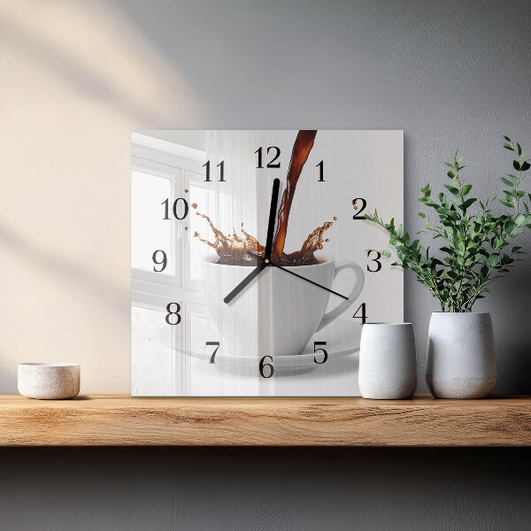 Reloj de vidrio Taza de café