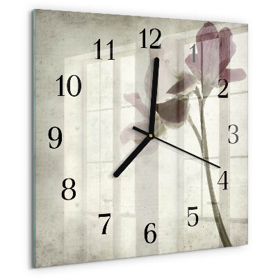 Reloj de vidrio Flor vintage