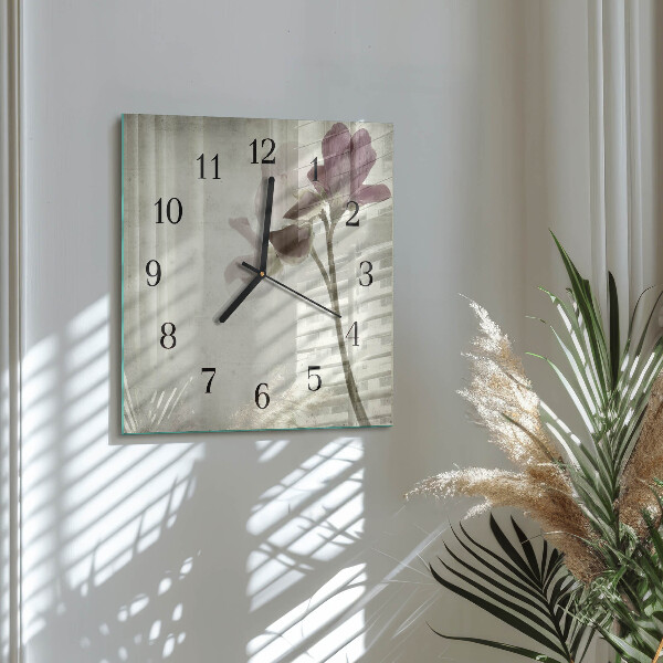 Reloj de vidrio Flor vintage
