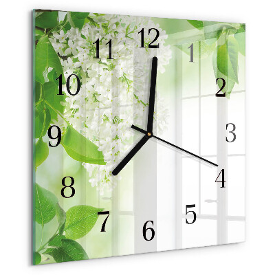Reloj de vidrio Hojas