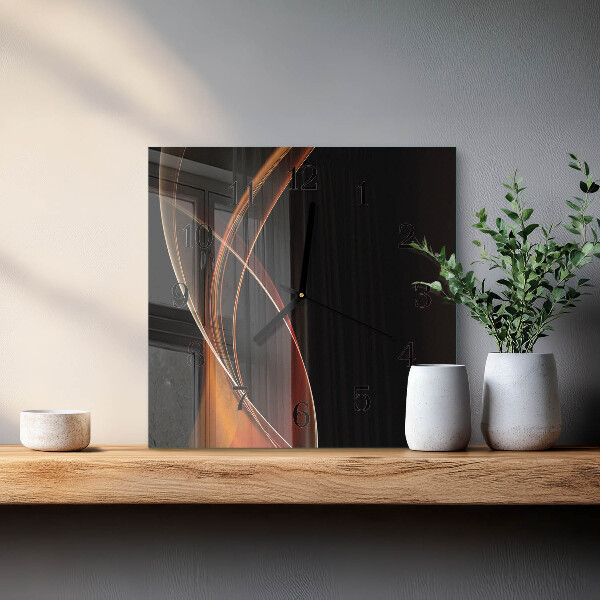 Reloj de vidrio Líneas abstractas