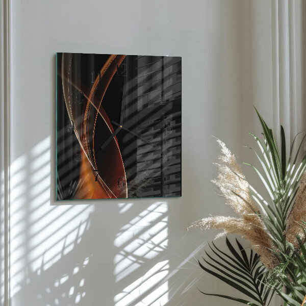 Reloj de vidrio Líneas abstractas