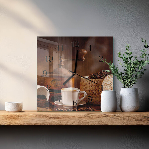 Reloj de vidrio Taza de café