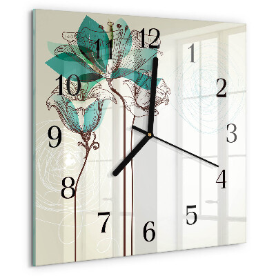 Reloj de vidrio Flores antiguas