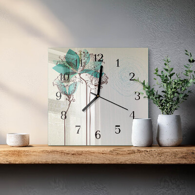 Reloj de vidrio Flores antiguas
