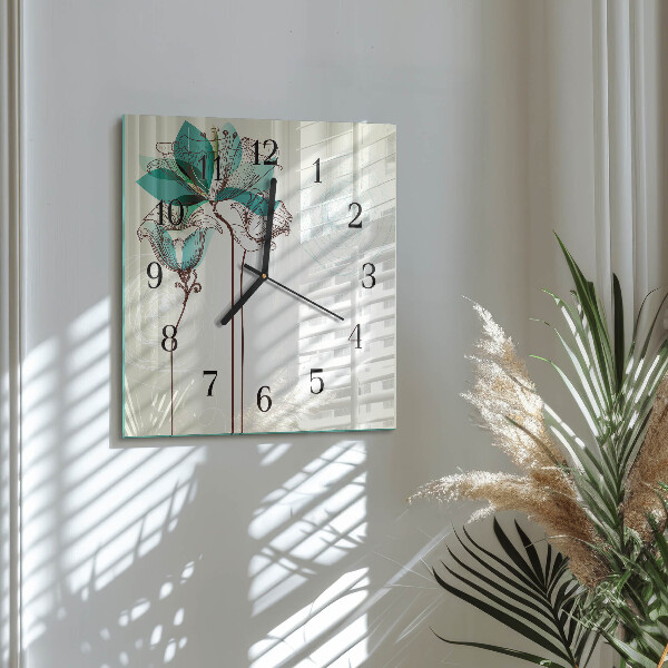 Reloj de vidrio Flores antiguas