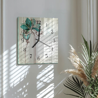 Reloj de vidrio Flores antiguas