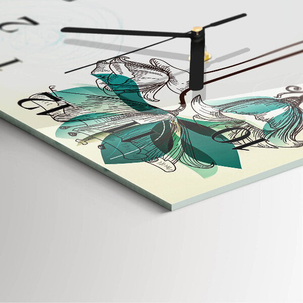 Reloj de vidrio Flores antiguas