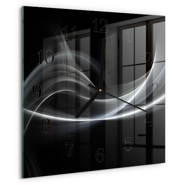 Reloj de vidrio Líneas abstractas