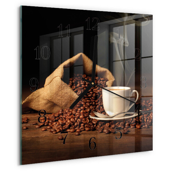 Reloj de vidrio Granos de café