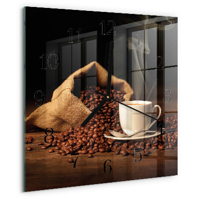 Reloj de vidrio Granos de café