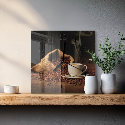 Reloj de vidrio Granos de café