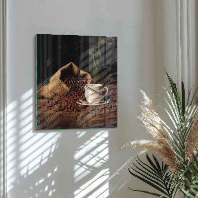 Reloj de vidrio Granos de café