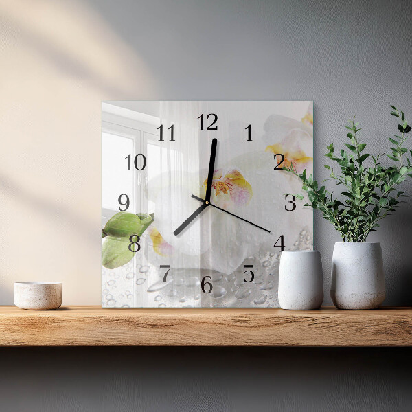 Reloj de vidrio Orquídea