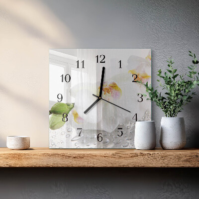 Reloj de vidrio Orquídea