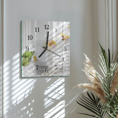 Reloj de vidrio Orquídea