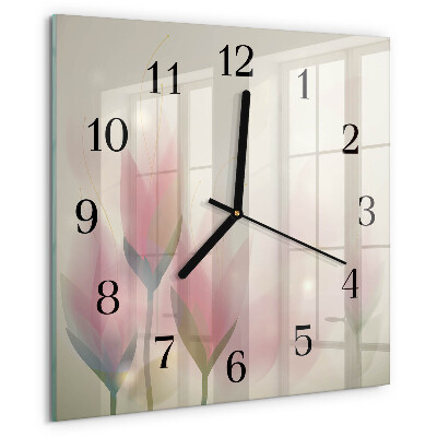 Reloj de vidrio Flores