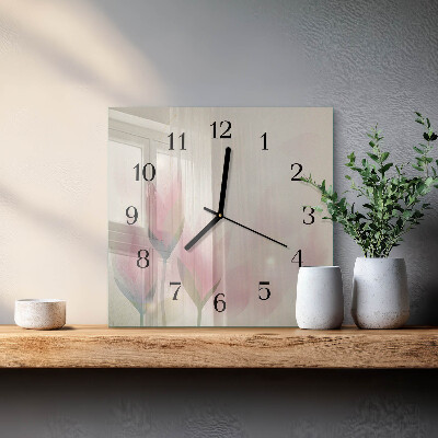 Reloj de vidrio Flores