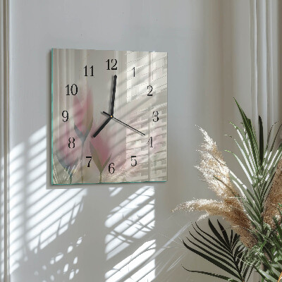 Reloj de vidrio Flores