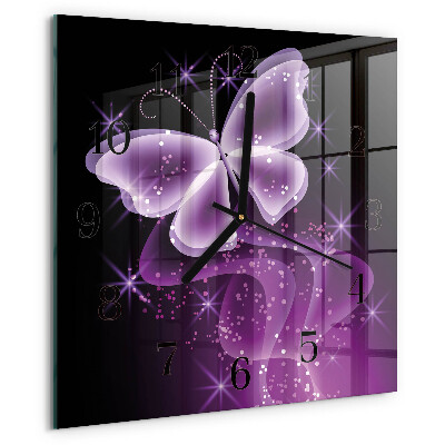 Reloj de vidrio Mariposa